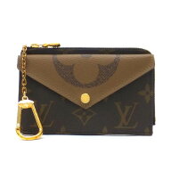 【中古】LOUIS VUITTON ポルトカルト・レクトヴェルソ カードケース モノグラム・リバース ブラウン M813…