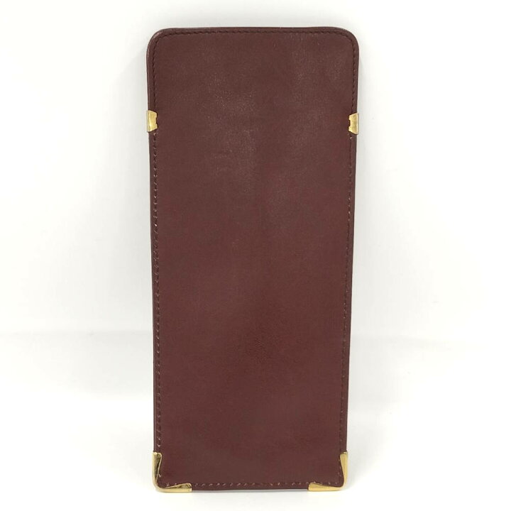 楽天市場】【中古】Cartier メガネケース レザー ボルドー : JJcollection