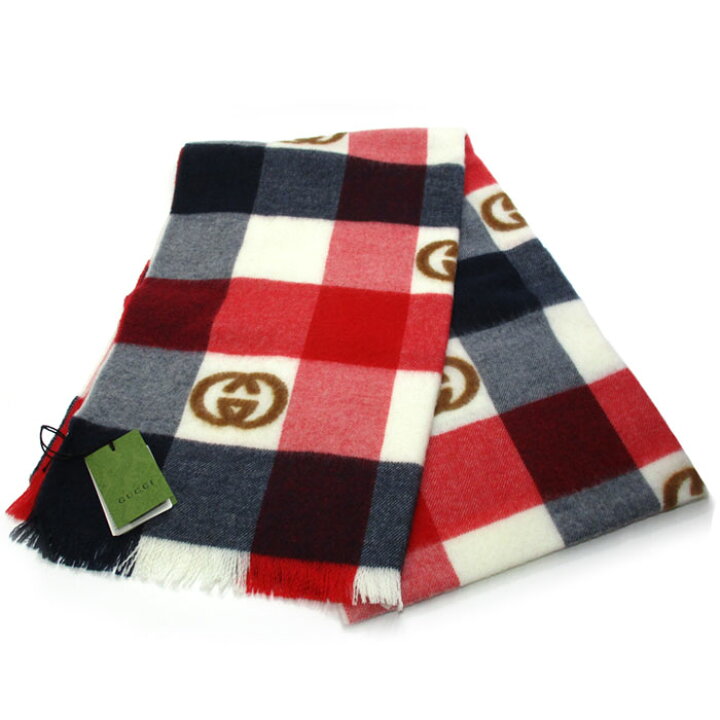 楽天市場】【中古】GUCCI インターロッキングG ウール スカーフ 