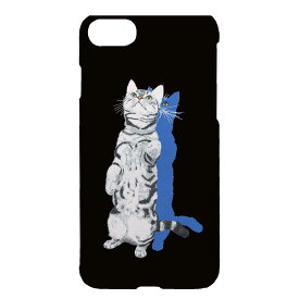 スマホケース 全機種対応 iPhone xperia aquos galaxy basio4 nicot/TETSUJI SHIRAKAWA cat-blue ねこ ネコ 猫