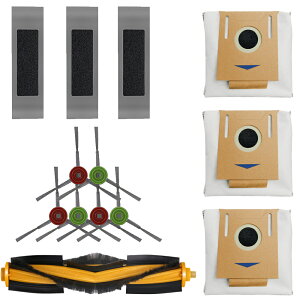 �G�R�o�b�N DEEBOT N10 PLUS T9 AIVI + T9+ N8 PRO+ N8+ T8 AIVI+ OZMO T8+ �p���Օi�����L�b�g �R�ۋ@�\�t���p�b�P�[�W ���{�b�g�|���@�p �A�^�b�`�����g���C���u���V1�{ �t�B���^�[3�S�~�p�b�N���p�b�N3