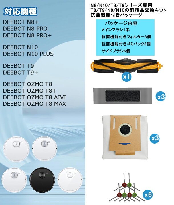 楽天市場】エコバック DEEBOT N10 PLUS T9 AIVI + T9+ N8 PRO+ N8+ T8 