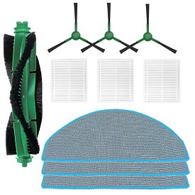 ルンバ Roomba コンボ /コンボ 2 /105 コンボ Combo Essential robot用互換 交換パーツキット 社外品 ロボット掃除機用フィルター x3 エッジクリーニングブラシ x1シングルアクションブラシx3モップパッドx3 交換備品 消耗品セット10点入 汎用品