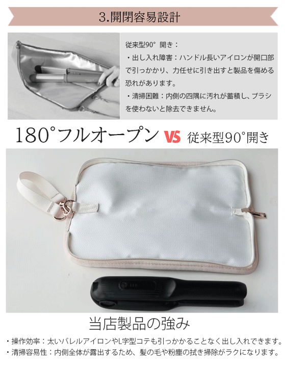 楽天市場】☆翌日配達☆J.K.T ヘアアイロンケース 耐熱 防火素材 ヘア