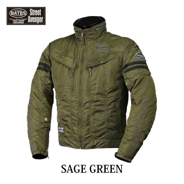 楽天市場】ベイツ SA-N2353 中綿入りナイロンジャケット BATES バイク  