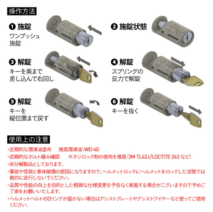 楽天市場】FDHLKA201S フィックスデザイン ヘルメットロック M1 