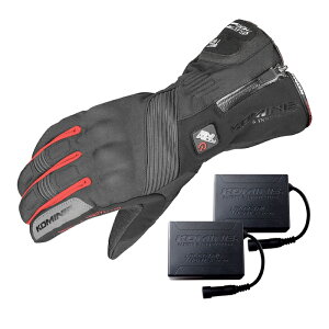 コミネ GK-8045 エレクトリックヒートグローブ-カシウス セット KOMINE 08-8045 バイク 電熱グローブ