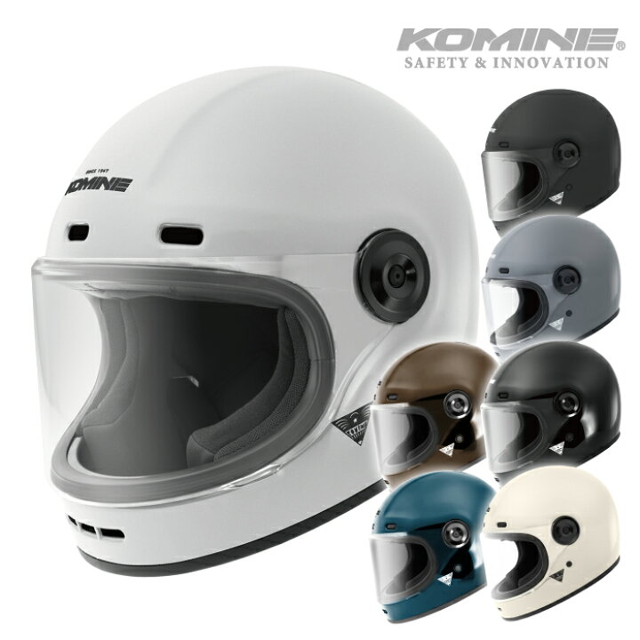 楽天市場】コミネ HK-190 ネオレトロフルフェイスヘルメット KOMINE 01 