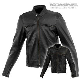 コミネ レザージャケット LJ-5343 シングルライダースレザージャケット KOMINE 02-5343 バイク CE規格パッド付