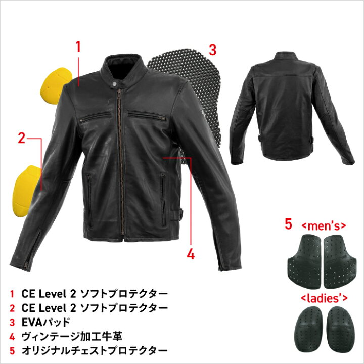 楽天市場】コミネ レザージャケット LJ-5343 シングルライダースレザー 