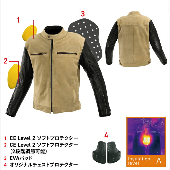 楽天市場】コミネ ジャケット LJ-561 ヌバックレザージャケット Z 
