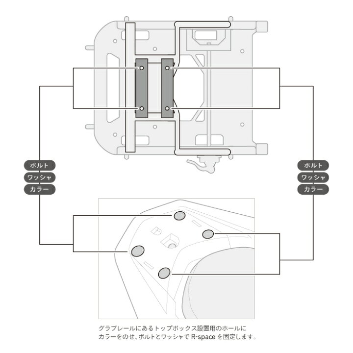 楽天市場】R-SPACE スライドキャリア ホンダ PCX 125・150・160用 最大 