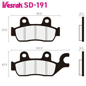 �x�X�� SD-191 ���W���u���[�L�p�b�h �o�C�N �z���_ CB Man 125 CB125F CBF125T GLH125 LX125FI WH125 CB190R CBF190X SDH175-10 WH175-2