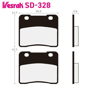 �x�X�� SD-328 ���W���u���[�L�p�b�h �o�C�N �X�Y�L UE150CT GF250S RG250 RG250EW GSX400R GSX-R400R