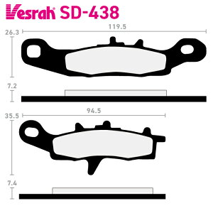 �x�X�� SD-438 ���W���u���[�L�p�b�h �o�C�N �J���T�L KX80 KX85 KX85-II KX85L KX100 �X�Y�L RM85 RM85L RM100
