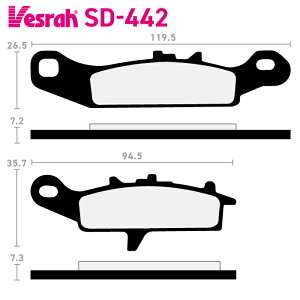 �x�X�� SD-442 ���W���u���[�L�p�b�h �o�C�N �J���T�L KL250 KSF450 KVF650 KSV700 KVF700 �X�Y�L LT-V700F