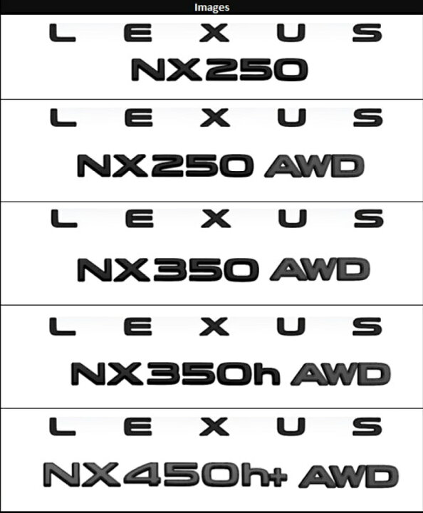 楽天市場】NX用 LEXUS純正ピアノブラックエンブレム リア「LEXUS」＋ 