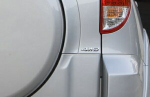 【30系トヨタ RAV4バックドア付スペアタイヤ装着車】リア右「4WD」文字 エンブレム 海外仕様純正部品