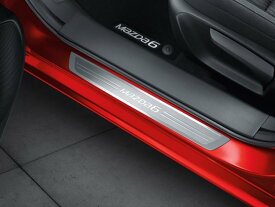 【GJ系MAZDA6（アテンザ）】「MaZDa6」ロゴ入り ドアシルトリムプレート 海外仕様純正アクセサリー
