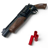 SR-410 スペシャル コンパクト リボルバー ショットガン ナーフガン 銃 スポンジ弾　排莢式 リアルカート…
