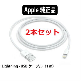 送料無料 iPhoneシリーズ本体標準同梱品　ライトニングケーブル 充電 通信 Lightning - USBケーブル (1m)2本 アップル正規品 アップル純正部品