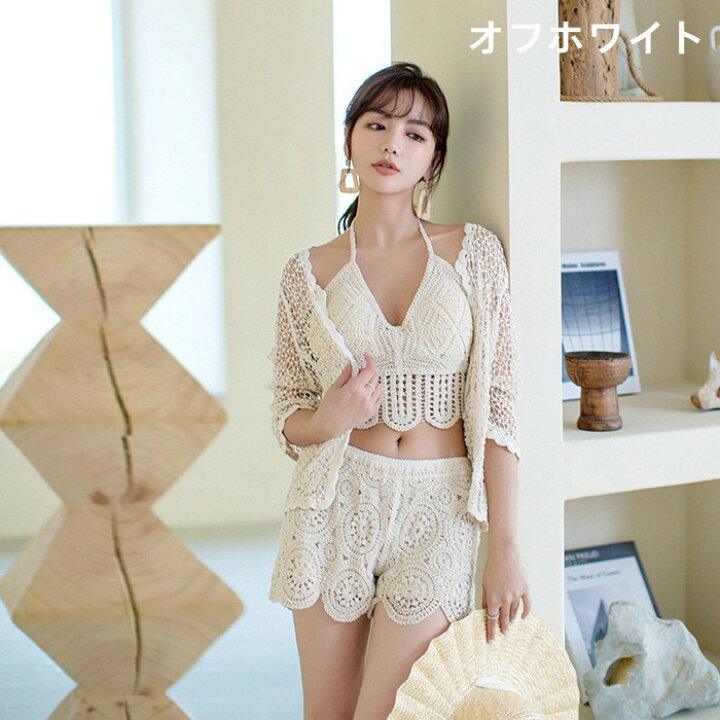 楽天市場】☆大特価15％OFFクーポン付き☆可愛すぎ クロシェ ビキニ 