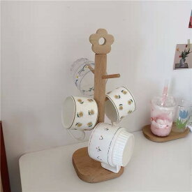 ★大特価10％OFF★ウッドグラススタンド 木製コップ立て 木 カップスタンド コップスタンド コップ収納 水切り グラス置き 水切りスタンド 木製 ウッドスタンド 可愛雑貨 かわいい雑貨 北欧調雑貨 韓国雑貨 コンパクト キッチングッズ おしゃれ インテリア