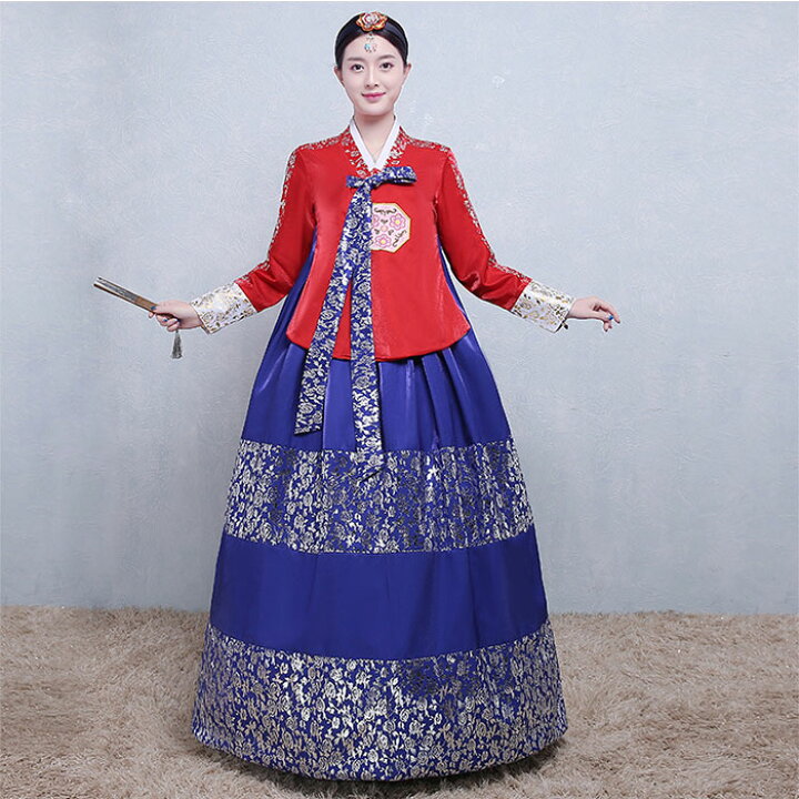 楽天市場】韓国民族衣装 チマチョゴリ 韓服 刺繍 裾花柄プリント 