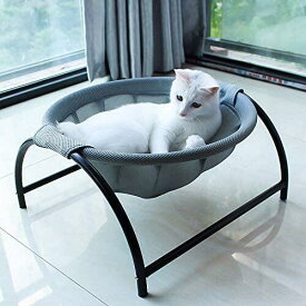 猫ベッド 猫ハンモックベッド 犬猫用ベッド 自立式 猫寝床 ネコベッド 猫用品 ペット用品 丸洗い 安定な構造 取り外し可能 通気性 組立簡単 室内 戸外 猫 ハンモック