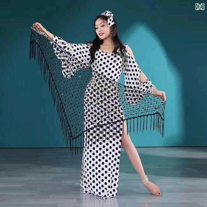 楽天市場】ベリーダンス 衣装 レディース バラディ 水玉 ローブ 民族  