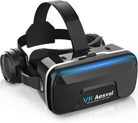 VRゴーグル VRヘッドセット VRヘッドマウントディスプレイ スマホ用 超広角120° 焦点距離&瞳孔間距離調整可 4.7-6.5インチスマホ対応 遠視/近視適用 3Dグラス 非球面光学レンズ 眼鏡対応メガネオン人対応 装着感 プレゼント