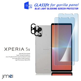 Xperia5 V ブルーライトカット ガラスフィルム 液晶 カメラ 9H硬度 耐衝撃 液晶保護 Sony Xperia 5 V SO-53D SOG12 貼り付け簡単 傷つけ防止 スマートフォン ソニー エクスペリア 5 マーク5 カバー スマホケース