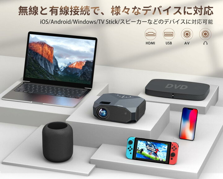 楽天市場】プロジェクター 小型 家庭用 1080P ネイティブ解像度 ホーム 