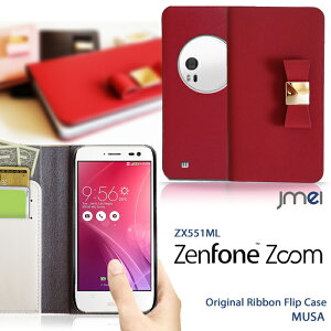 手帳型スマホケース 全機種対応 可愛い スマホカバー 手帳型 Zenfone Zoom ZX551ML ケース 本革 ブランド レザー リボン ゼンフォン ズーム カバー スマホ カバー simフリー ASUS エイスース スマート