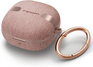 Spigen Galaxy Buds 2 Pro �P�[�X Galaxy Buds 2 / Pro / live�Ή� �t�@�u���b�N ���C�����X�[�d �Ή� �J���r�i �����O �t�� �Ռ� �z�� �y�� �L�Y�h�~ �ϏՌ� �A�[�o���E�t�B�b�g (�u�����Y)