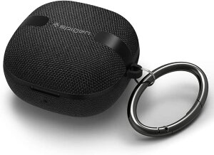 Spigen Galaxy Buds 2 Pro �P�[�X Galaxy Buds 2 / Pro / live�Ή� �t�@�u���b�N ���C�����X�[�d �Ή� �J���r�i �����O �t�� �Ռ� �z�� �y�� �L�Y�h�~ �ϏՌ� �A�[�o���E�t�B�b�g (�u���b�N)