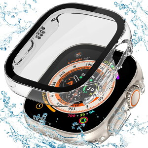 Apple Watch Ultra �R���p�`�u�� Apple Watch �P�[�X �h�� 49mm AppleWatch Ultra �p �����K���X �t�B���� �A�b�v���E�H�b�` �J�o�[ �E���g�� �Ή� �ی�J�o�[ 2������ �N���A