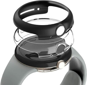 Google Pixel Watch p P[X2 Sungale Pixel Watch یP[X PCf ݌vی ^ Pixel Watch یP[X tȒP ʕی for -Google Pixel Watch یP[X (ubN&NA) (-TPUf)