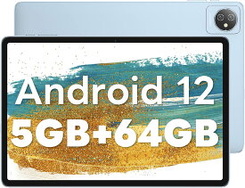 Android 12 タブレット2023 NEW Blackview タブレット 10.1インチ Wi-Fiモデル 5GB RAM+64GB ROM+1TB TF拡張 4コアCPU 6580mAh大容量バッテリーアンドロイドたぶれっとAndroid 12 1280*800 IPS HD+画面 Google GMS認証+Bluetooth+Type-C充電+デュアルカメラ