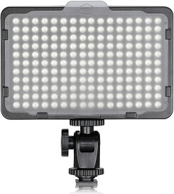 ビデオライト 撮影ライト カメラ用ビデオライト 176個LED球 調光可能 超高輝度 5600K デジタル 一眼レフカメラ 対応（バッテリーなし）