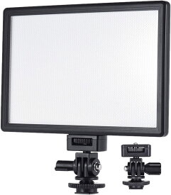 LEDビデオライト プロ 超薄型 LED ビデオライト 写真 フィルライト 輝度 色温度 調整可能 最大輝度 987LM 3300K-5600K CRI95+ キヤノン ニコン ソニー パナソニック デジタル 一眼レフ カメラ ビデオカメラ用