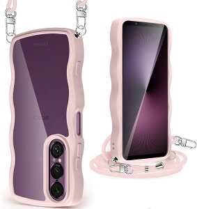 Xperia1 VII �P�[�X ���˂��� �V�����_�[ �X�g���b�v�t�� �w�ʃN���A ���킢�� �ϏՌ� TPU�o���p�[ �J�����ی� Sony Xperia 1 VII SO-51F �����h�~ �E�F�[�u �X�}�[�g�t�H�� �J�o�[ ���C�����X�[�d ��