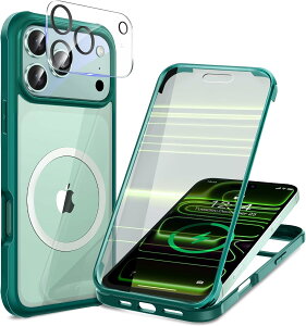 iPhone17promax ケース iPhone17proケース 両面強化ガラス MagSafe対応 アイフォン17 プロ スマホケース 驚異的な耐衝撃性 iPhone17 カバー 高タッチパネル感度 マグセーフ マグネット iPhone17 全面保護 携