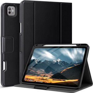 iPad Pro 11インチ M5 2025 第6世代 ケース PUレザー バックカバー スリムスタンド (M4) 2024 第5世代 iPad Pro 12.9 13 ケース(M4) 2024 第7世代 ペン収納 Pencil Pro/USB-C完全対応 ポケット付き 多角度スタンド