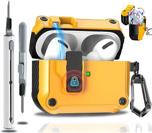 AirPods Pro3 �P�[�X ��� ���b�N�t�� �|�b�v�A�b�v�� AirPods Pro3 �P�[�X �N���[�i�[�L�b�g�t�� �S�ʕی�J�o�[ �ϏՌ� �L�Y�h�~ �G�A�|�b�Y �v�� 3 �J�o�[ �[�d�Ή� �����h�~ ���s �J���r�i�t�� Ai