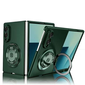 Galaxy Z Fold8 Ultra �P�[�X 360�x��] �����O�X�^���h MagSafe �Ή� �M�����N�V�[ Z �t�H�[���h 8 �E���g�� �J�o�[ ���� ���̓}�O�l�b�g ���C�����X�[�d�Ή� �J������ʕی� �ϏՌ� PC �|���J�[�{�l�[