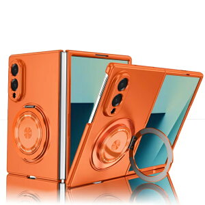 Galaxy Z Fold8 Ultra �P�[�X 360�x��] �����O�X�^���h MagSafe �Ή� �M�����N�V�[ Z �t�H�[���h 8 �E���g�� �J�o�[ ���� ���̓}�O�l�b�g ���C�����X�[�d�Ή� �J������ʕی� �ϏՌ� PC �|���J�[�{�l�[