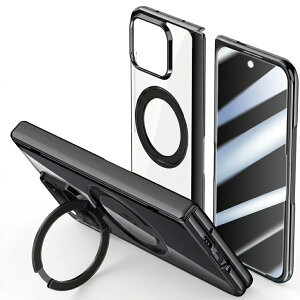 �O�[�O�� �s�N�Z��11 �v�� �t�H�[���h �J�o�[ �P�[�X Pixel 11 Pro Fold �����K���X�t�B������̌^ MagSafe�Ή� �t���J�o�[ �N���A �ϏՌ� 360°��]�X�^���h �q���W�ی� �}�O�l�b�g�[�d ���C�����X�[