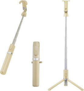 自撮り棒 スマホ 三脚 iphone用 Alアルミ合金 安定感 Android兼用 スマホ撮影スタンド セルカ棒 四脚付きスマホ 三脚 ホルダー コンパクト 卓上 360°回転 持ち運び便利 生放送 Web会議 撮影 映画放