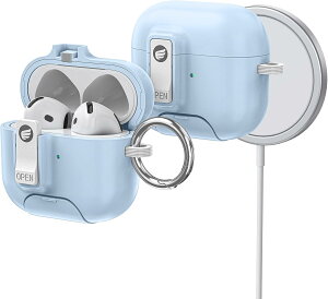 �G�A�[�|�b�Y 4 �S�ʕی� �P�[�X �X�g���b�v�z�[�� �����h�~ AirPods4 �v�� �P�[�X �}�O�l�b�g���W MagSafe�[�d ���[�P�[�X ��4���� �P�[�X with �X�^���h �G�A�[�|�b�Y4 �ϏՌ� �o�����^�C���f�[ 